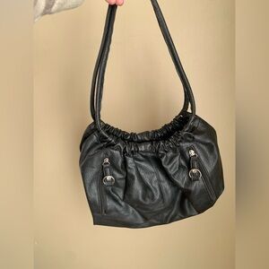 Attention Purse shoulder bag hobo cinch top black vegan
Y2k boho hippie